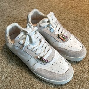 Loeffler Randall White Leather Sneakers
